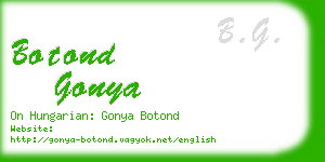 botond gonya business card